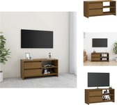 vidaXL Houten TV-meubel - 80 x 31 x 39 cm - Honingbruin - Kast