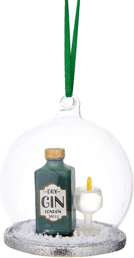 Gin-tonic in houder kerstbal - Sass & Belle
