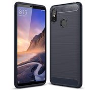 DrPhone BCR1 Hoesje - Geborsteld TPU case - Ultimate Drop Proof Siliconen Case - Carbon fiber Look - Geschikt voor Xiaomi Max 3 - Zwart