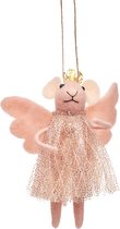 Roze muis prinses vilten kersthanger - Sass & Belle