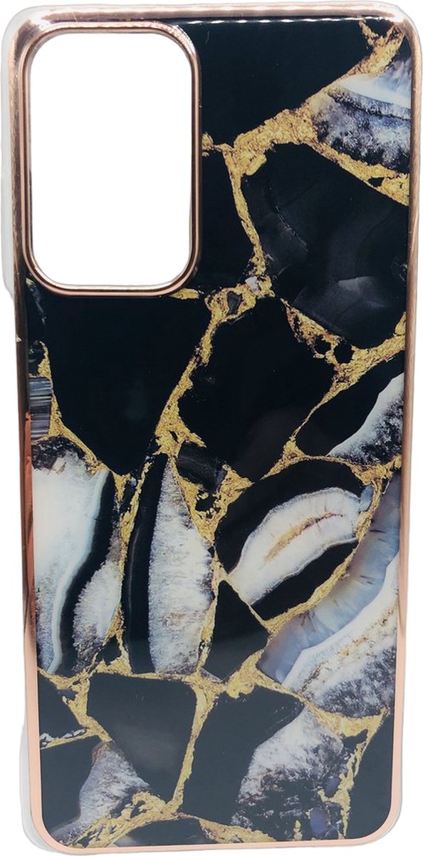 Luxe Marmer Back Cover hoesje - Geschikt voor Samsung Galaxy S20 FE - Marmer - Luxe - Zwart