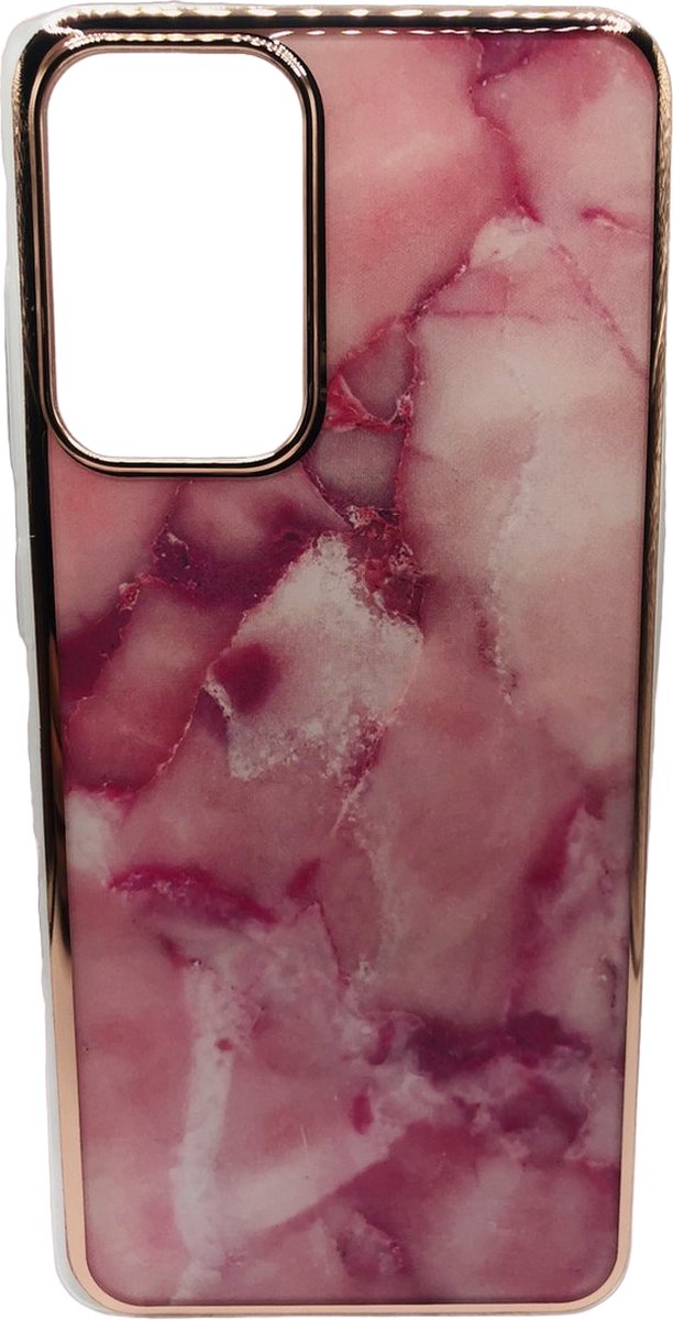 Luxe Marmer Back Cover hoesje - Geschikt voor Samsung Galaxy A53 / A53 5G - Marmer - Luxe - Roze