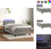 vidaXL Boxspring - Fluweel - LED - Pocketvering - Huidvriendelijk - 203x100x78/88 cm - Bed