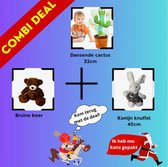 Black friday deal | ALLEEN VANDAAG! | Dansende cactus, bruine teddy bear 25CM en witte konijn 40CM!