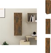 vidaXL Wandkast - Gerookt eiken - 30.5 x 30 x 90 cm - Montage vereist - Kast