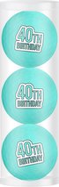 Golfpresentjes-3 Golfballen 40 jaar happy birthday-Golfcadeau-Golfgadget-Golfballen-Golfer-Golfaccessoires