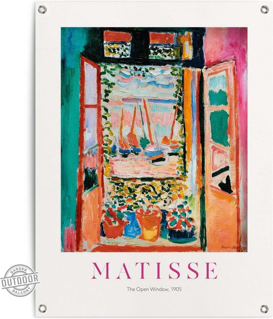 Foto: Reinders tuinposter henri matisse window 80x60cm canvas