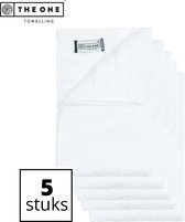The One Toweling Serviettes d'invité en Bamboe - Pack économique - Petites Handdoeken - Bamboe/ Katoen - 30 x 50 cm - Wit - 5 pièces