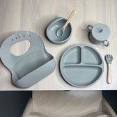Ensemble de vaisselle en Siliconen pour enfants/bébés | 6 parties | Gris