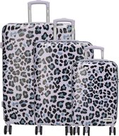 Zebra Trends Animal Travel Kofferset - 3 delig - TSA slot - Lila Panter
