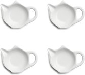 Dip Bowls Wit Porselein Kleine Borden Voor Snacks Sushisaus Keramische Schoteltjes (4 Dip Bowls)