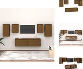 vidaXL Tv-meubel set - Grenenhout - Honingbruin - 60x30x35cm - 30x30x40cm - 30x30x60cm - Kast