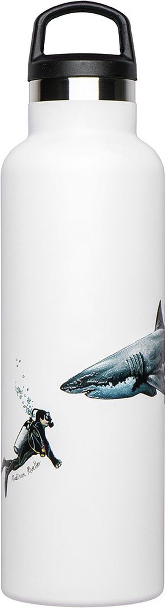 Fish Tank Grote Witte Haai En Duiker Fles 600ml Wit