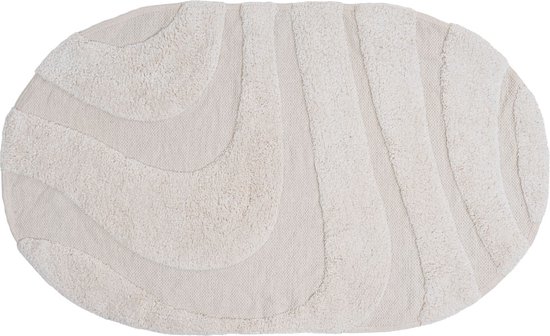 Badmat Beau - Crème Ovale 50 x 80 cm