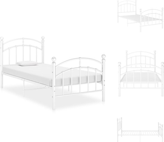 vidaXL Metalen Bedframe - 100x200 cm - Ken- Massieve constructie - Bed