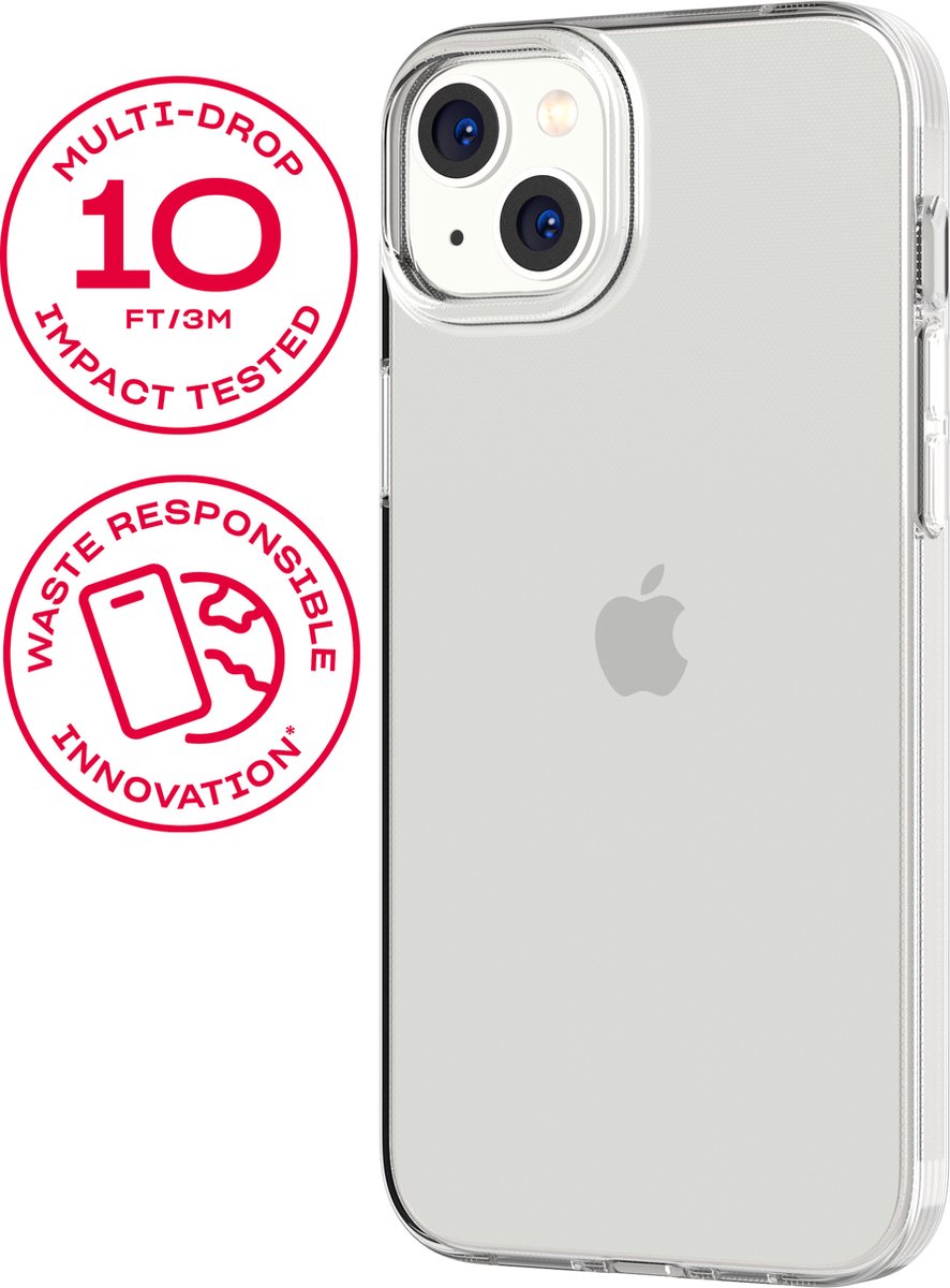 Tech21 Evo Lite Clear hoesje voor iPhone 14 Plus - Semi-transparant
