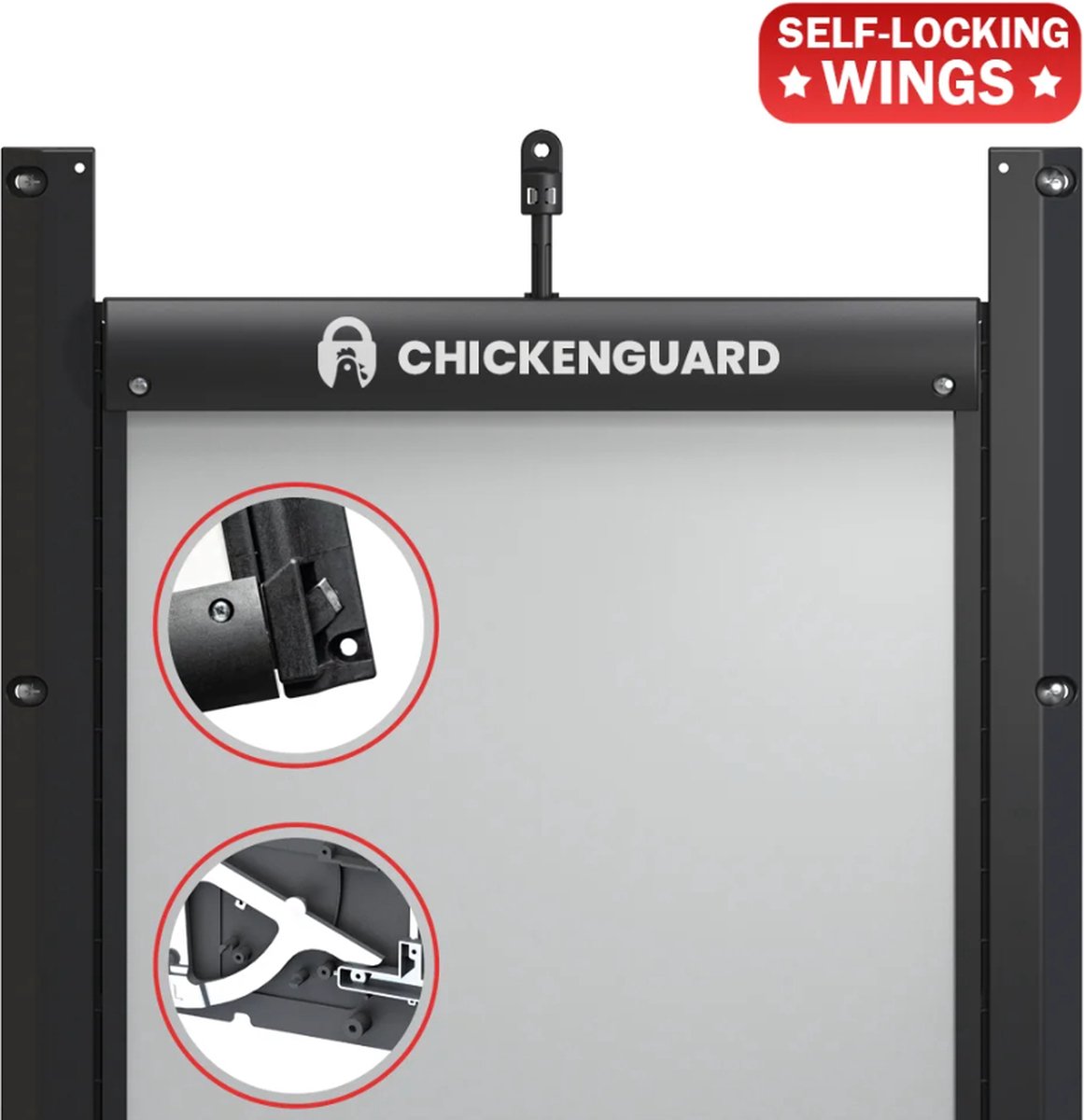 Chickenguard alu deur met vergrendelingsmechanisme - Chickenguard