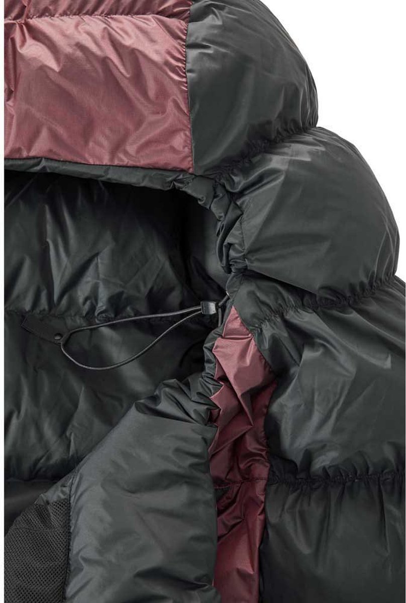 Nordisk Voyage 500 Sac de couchage Rouge,Noir Court - Fermeture gauche