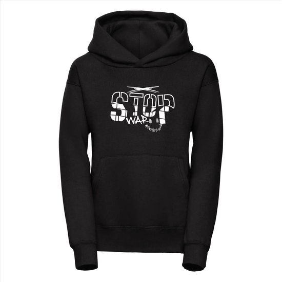 Hoodie - Sweater - Stop War - Hoodie zwart