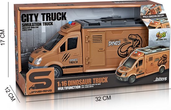 Générique Camion Transporteur de Dinosaures, Jouet Véhicules Pliants, Transporteur Portable et Set de 8 Voitures pour Garçons Filles 3 Ans et Plus Voyage Maison École Anniversaire