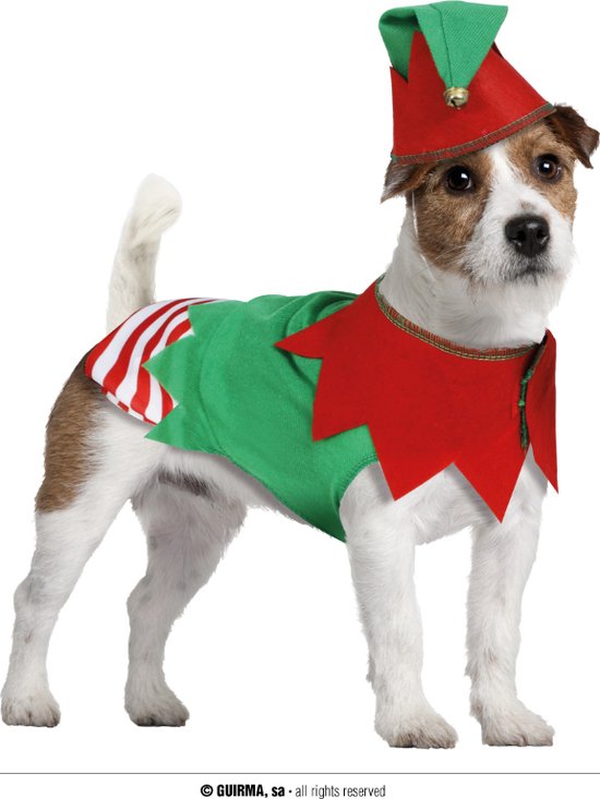 Fiestas Guirca - Kostuum kerstelf voor honden - Maat S