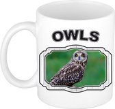 Tasse Hibou Oreilles Courtes Amoureux des Animaux 300 ml - Céramique - Tasse / Mug Cadeau Amant Hibou