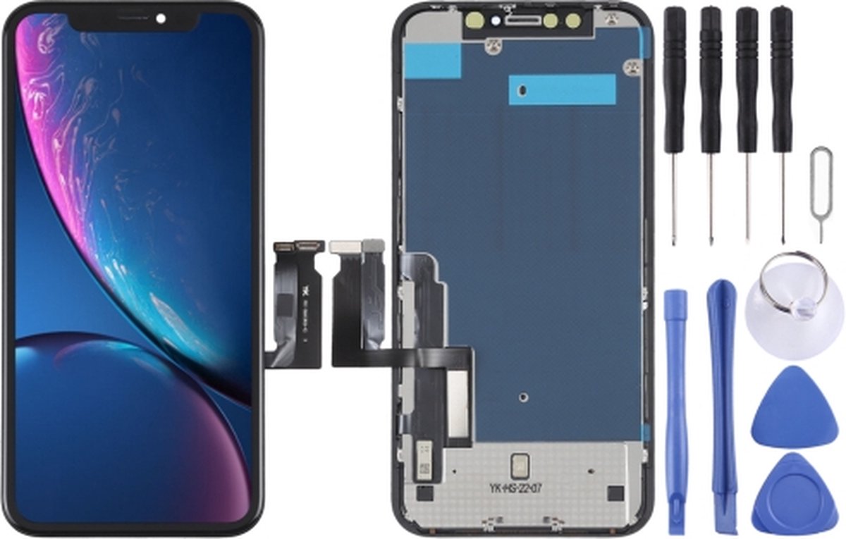 YK LCD-scherm voor iPhone XR met volledige montage van de digitizer