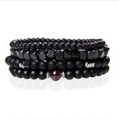 Memphis Stacked Armband - Hout & Agaat