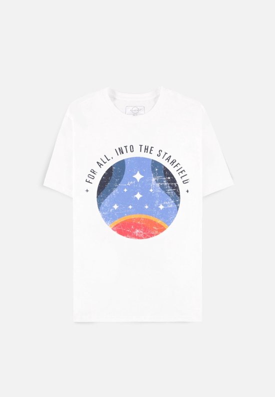 Starfield - For All Into The Starfield Heren T-shirt - S - Wit