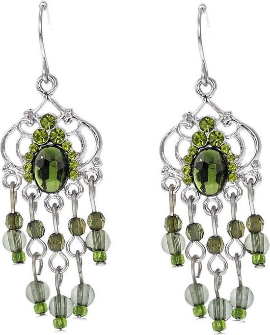 Behave Boucles d'oreilles boucles d'oreilles vert 4,5 cm