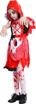 Zombie Petit Chaperon Rouge - Costume Zombie filles - Costume Halloween - Déguisements - Costume Carnaval - Fille - 7 à 9 ans