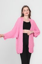 SOCKSTON- Dames vest roos - Pink cardigan - Vrouwen dunne vest -