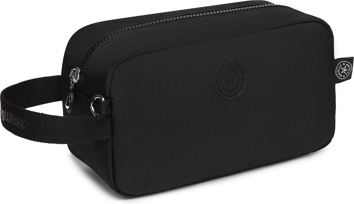 Bagwise® - Toilettas - Reistas - Travel Organizer - Ophangbaar - Dames - Heren - Crinkle Nylon- 3227 - Zwart