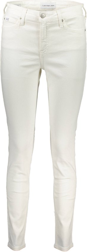 Calvin Klein White Cotton Jeans & Pant