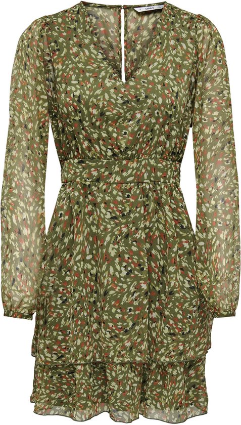 Only Dress Onladele Life L/s Robe à col en V Ptm 15301422 Winter Moss Ladies Size - M
