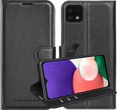 Étui Cadorabo pour Samsung Galaxy A22 5G en PHANTOM BLACK - Étui de protection avec fermeture magnétique, fonction support et poche pour cartes Book Case Cover Etui