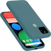 Cadorabo Hoesje geschikt voor Google PIXEL 5 in LIQUID GROEN - Beschermhoes gemaakt van flexibel TPU silicone Case Cover