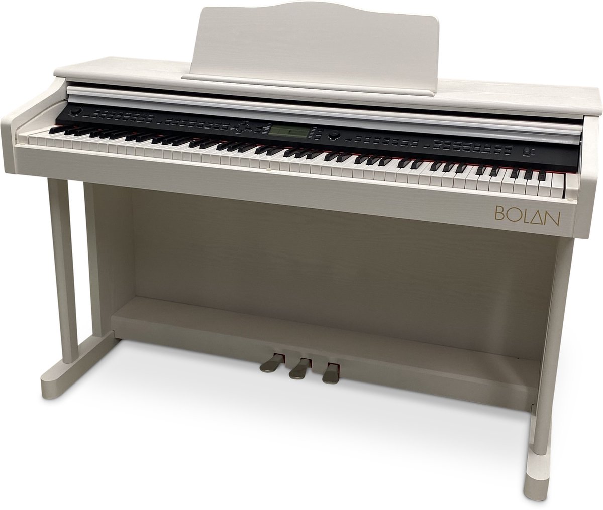 Bolan CP-2 digitale piano wit - home piano met meubel - beginnerspiano - elektrische piano 88 toetsen - piano met veel geluiden en ritmebegeleiding