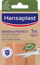 Hansaplast - Green & Protect Pleister - 1m x 6cm - Extra sterke kleefkracht - Gemaakt van vezels van natuurlijke oorsprong