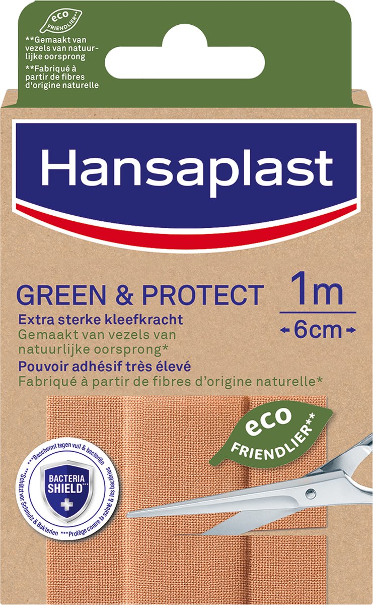 Goedkoopste Hansaplast Green & Protect Pleisters - Wondpleisters - Wondverzorging - 1m x 6cm