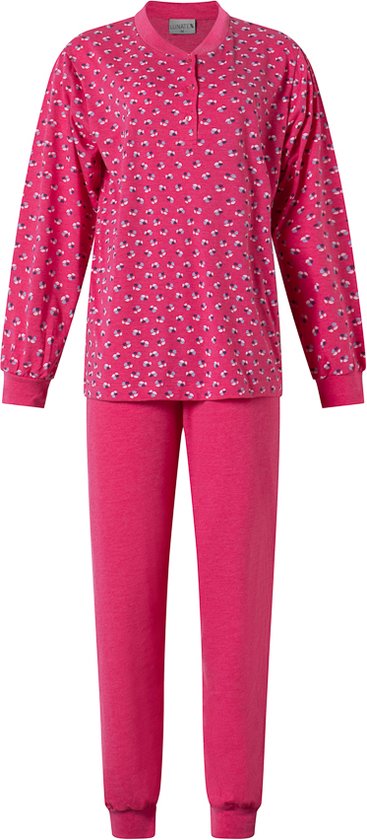 Dames pyjama Lunatex tulp 124197 roze maat XL