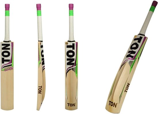 SS Ton Gutsy Cricket Bat (Beige, Maat: 5) | Materiaal: Engelse Wilg | Dikke Randen | Gebogen Lemmet | Groot Middelpunt | Bat voor Jongens | Lichtgewicht | Leeftijdsgroep: 8-9 jaar