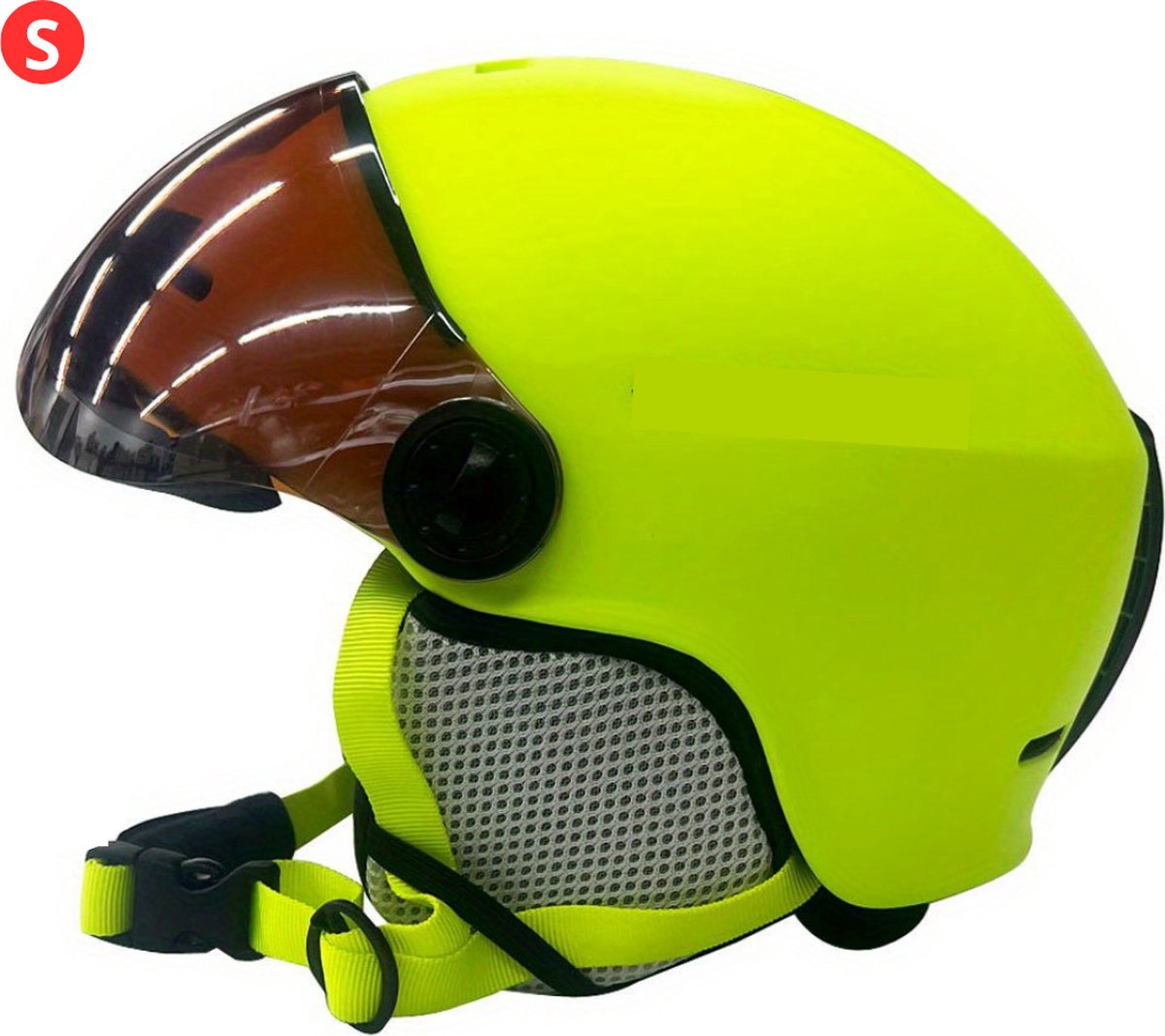 Livano Skihelm - Met Vizier - Ski Gadgets - Dames - Heren - Wintersport - Ski - Groen - Maat S