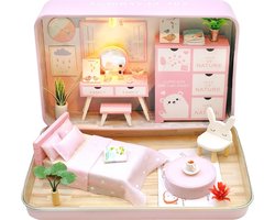 foto van 6. Bouwpakketten S Volwassenen & Kinderen - Houten Poppenhuis - Miniatuur Romantische Kamer - Crafts&Co