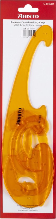 Aristo burmesterset - 3 delig - oranje transparant - AR-5039 - Aristo