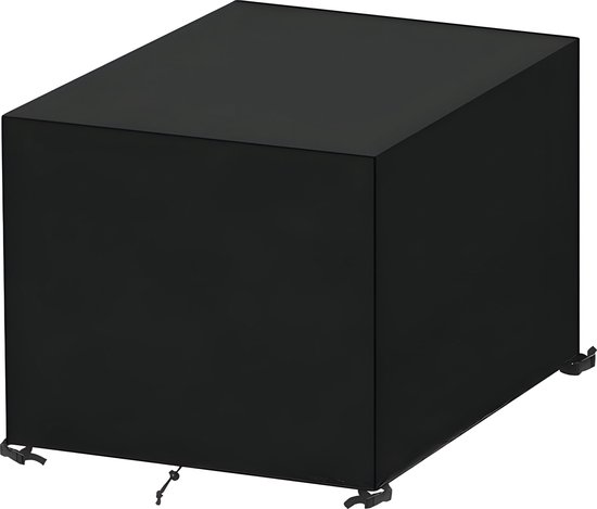 MUPAS Afdekking voor tuinmeubelen, winddicht, waterdicht, 420D Oxford-weefsel, beschermhoes voor tuintafels, terrasmeubels, rechthoekig, wordt geleverd met opbergtas, 250 x 250 x 90 cm