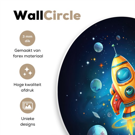 WallCircle - Chambre cercle mural - Néon - Etoiles - Décoration murale salon  - Cercle