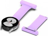 Universeel Smartwatch 20MM Siliconen Bandje Geschikt Voor Verpleegkundigen - Geschikt Voor Dames - Paars