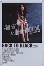 Wandbord Muziek Artiest Concert - Amy Winehouse - Back To Black Tour 2006