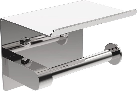 Industriële Toiletpapierhouder met Plank voor Badkamer en Wasruimte
